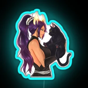 Yoruichi And Black Cat RGB Neon Sign