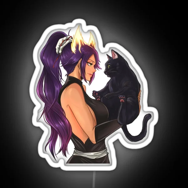 Yoruichi And Black Cat RGB Neon Sign