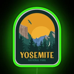 Yosemite National Park Vintage Patch RGB Neon Sign