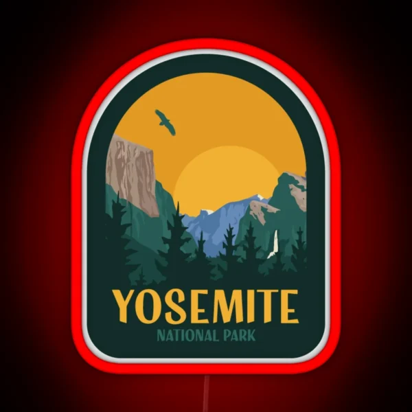 Yosemite National Park Vintage Patch RGB Neon Sign