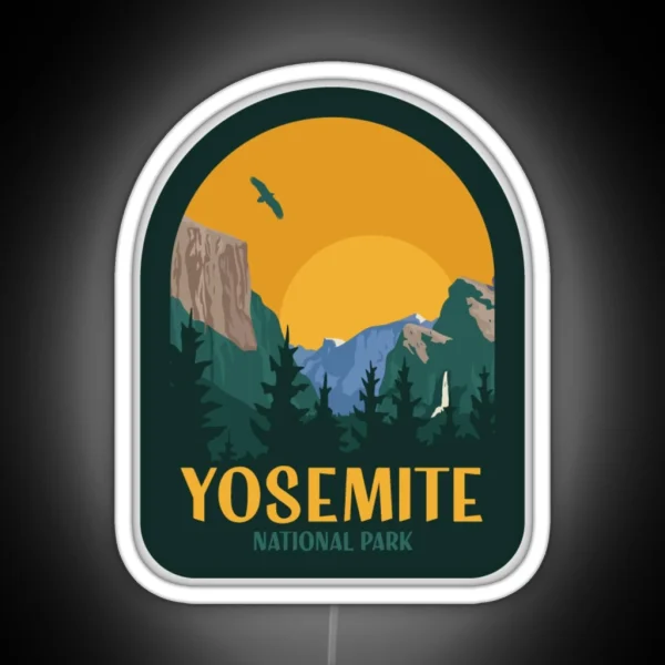 Yosemite National Park Vintage Patch RGB Neon Sign