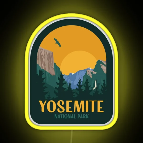 Yosemite National Park Vintage Patch RGB Neon Sign
