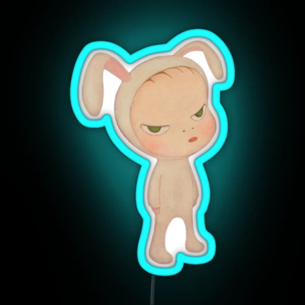 Yoshitomo Nara Bunny Rabbit RGB Neon Sign