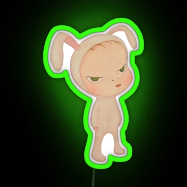 Yoshitomo Nara Bunny Rabbit RGB Neon Sign