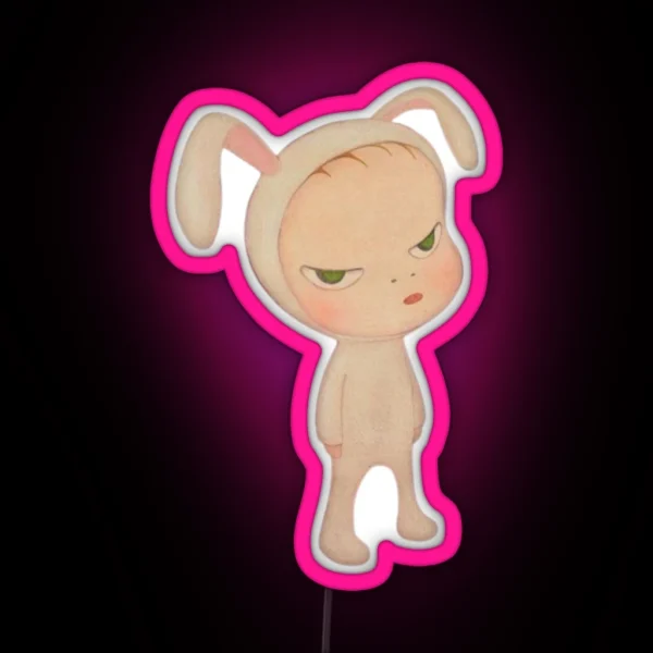 Yoshitomo Nara Bunny Rabbit RGB Neon Sign