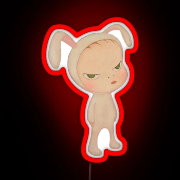 Yoshitomo Nara Bunny Rabbit RGB Neon Sign