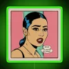 You better be joking" neon sign in a vibrant green color scheme, set against a dark background to emphasize its bold message.