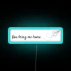 RGB Neon Sign with Blue Lighting
