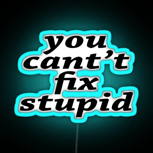 You Can T Fix Stupid RGB Neon Sign