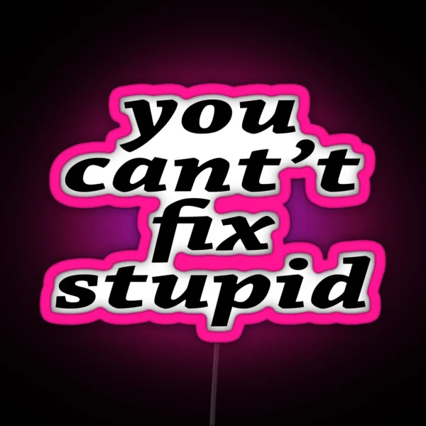You Can T Fix Stupid RGB Neon Sign