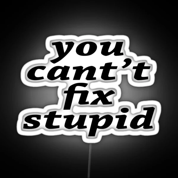 You Can T Fix Stupid RGB Neon Sign