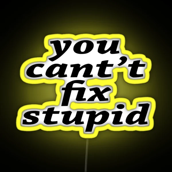 You Can T Fix Stupid RGB Neon Sign