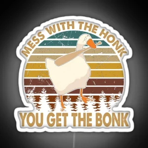 You Get The Bonk Untitled Goose Art Game White RGB Neon Sign