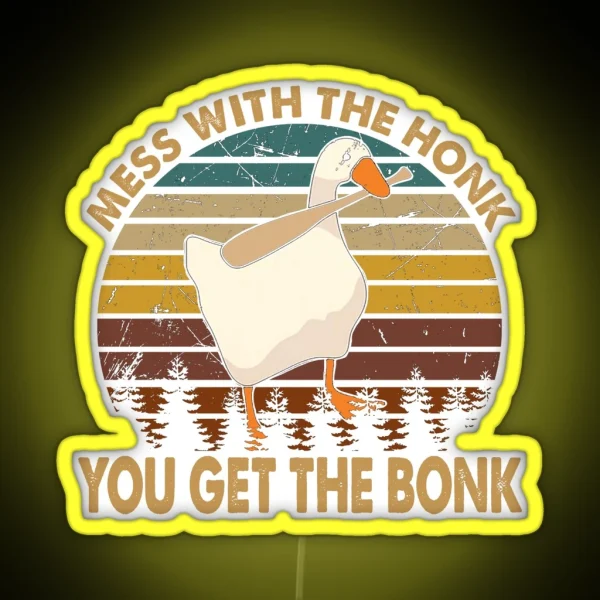 You Get The Bonk Untitled Goose Art Game White RGB Neon Sign