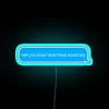 Psychoanalysis-inspired phrase in neon lights, referencing Freud's concepts