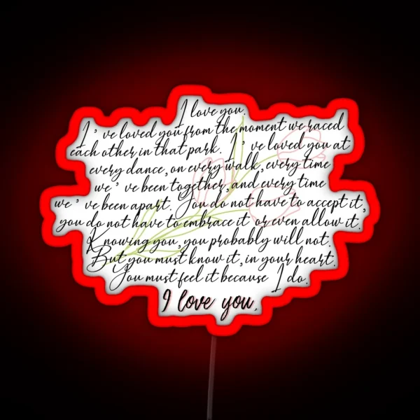 You Must Feel It Because I Do I Love You RGB Neon Sign