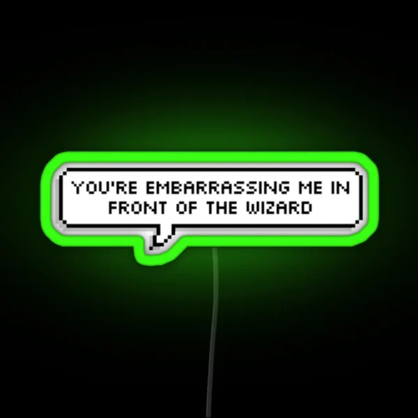 You Re Embarrassing Me In Front Of The Wizard RGB Neon Sign