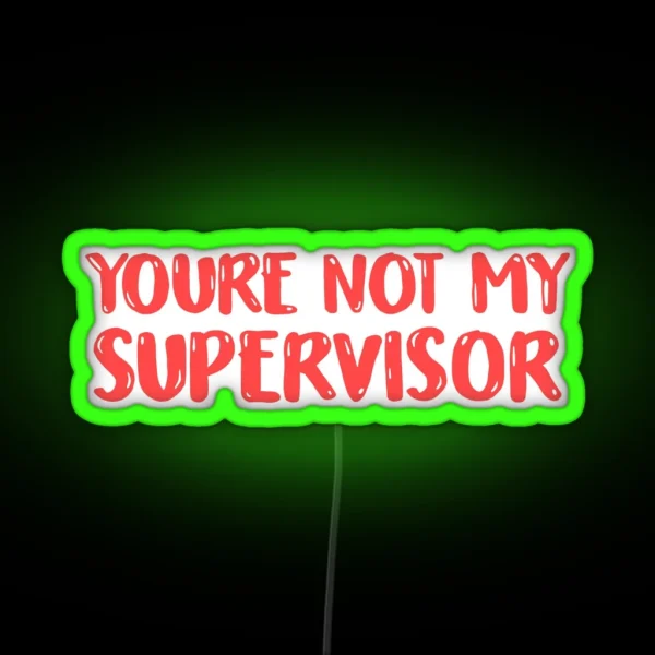 YOU RE NOT MY SUPERVISOR RGB Neon Sign