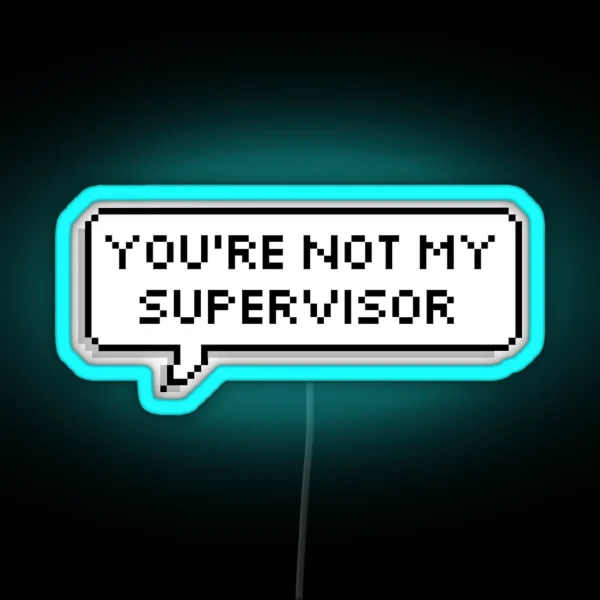 You Re Not My Supervisor RGB Neon Sign