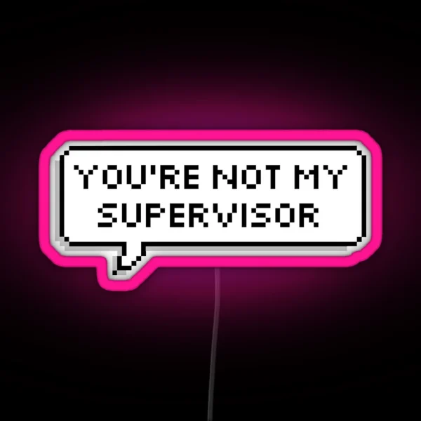 You Re Not My Supervisor RGB Neon Sign