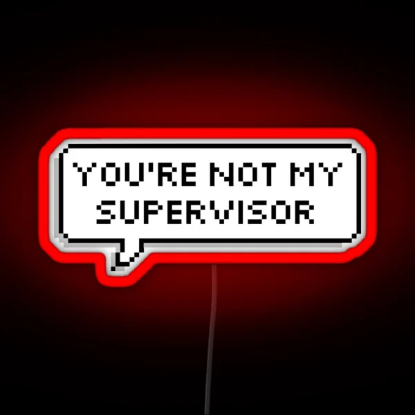 You Re Not My Supervisor RGB Neon Sign