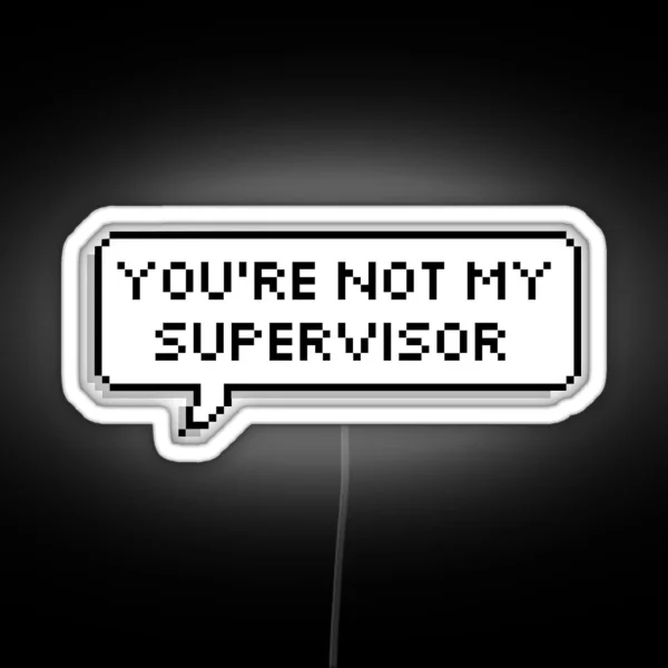 You Re Not My Supervisor RGB Neon Sign