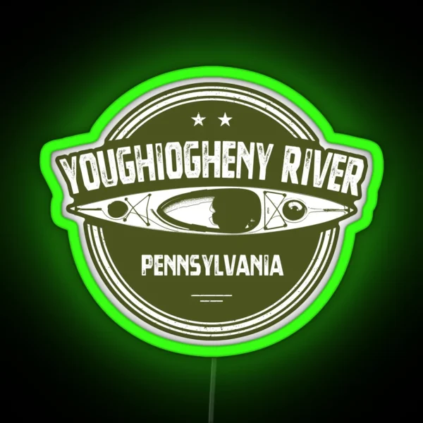 Youghiogheny River Pennsylvania RGB Neon Sign