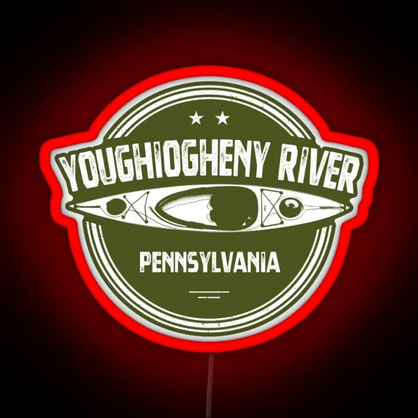 Youghiogheny River Pennsylvania RGB Neon Sign
