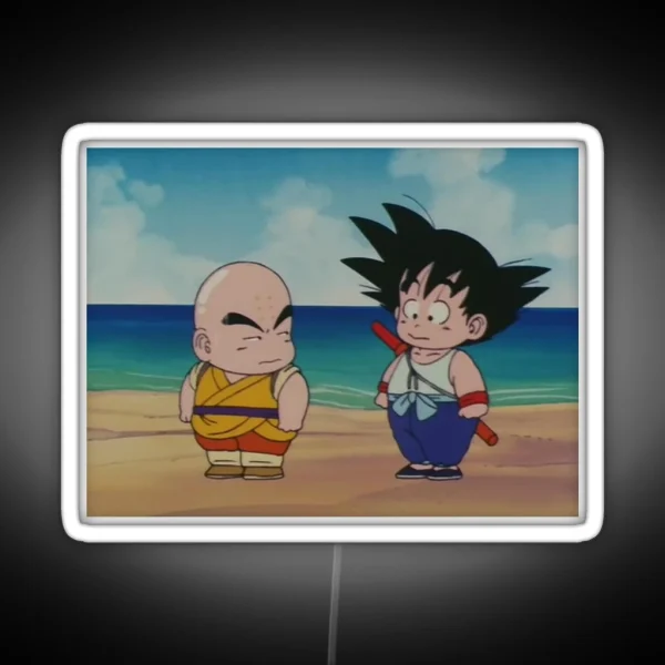 Young Goku And Krillin RGB Neon Sign