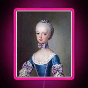 Young Marie Antoinette Marie Antoinette Led Gift For Her Ribbon Choker RGB Neon Sign