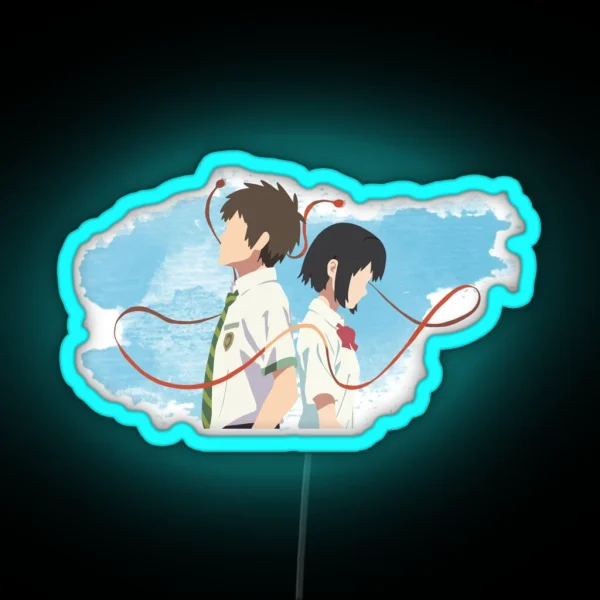 Your Name Minimalist Taki And Mitsuha RGB Neon Sign