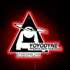 Neon sign reading 'Banzai Black RGB' with a futuristic theme, possibly related to Yoyodyne Propulsion Systems team logo