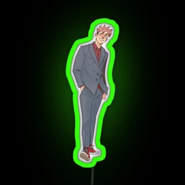 Yuji In A Suit RGB Neon Sign