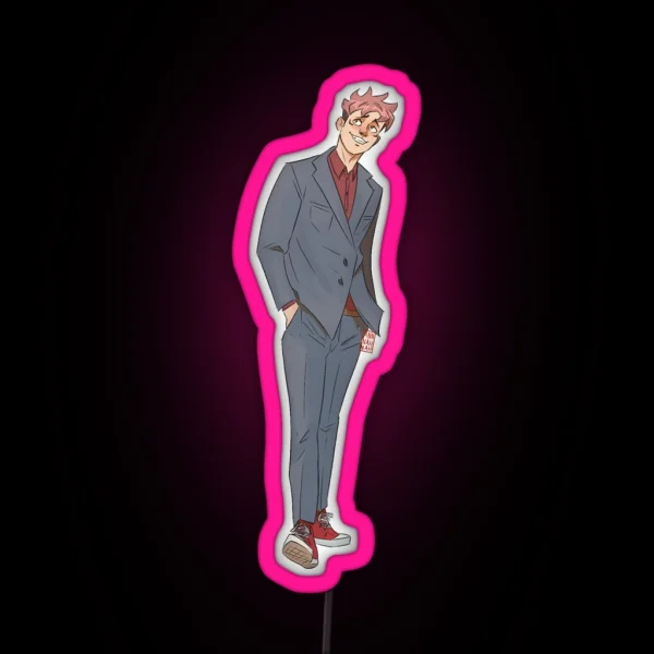 Yuji In A Suit RGB Neon Sign