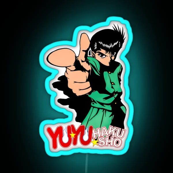 Yusuke Character Yu Hakusho Anime RGB Neon Sign