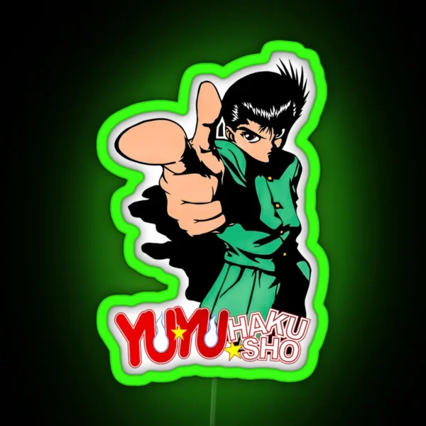 Yusuke Character Yu Hakusho Anime RGB Neon Sign