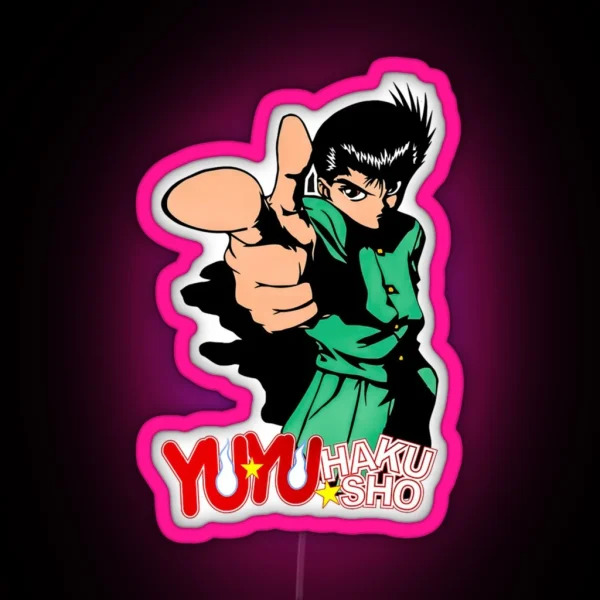 Yusuke Character Yu Hakusho Anime RGB Neon Sign