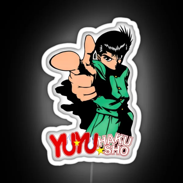 Yusuke Character Yu Hakusho Anime RGB Neon Sign