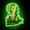 Yusuke Urameshi from the popular manga and anime series Yu Yu Hakusho, depicted in a vibrant RGB neon sign inspired by the...