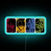 Neon Sign with Blue RGB Lighting