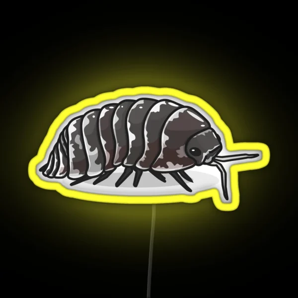 Zebra Isopod Roly Poly RGB Neon Sign