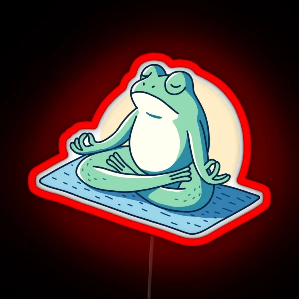 Zen Yoga Frog RGB Neon Sign