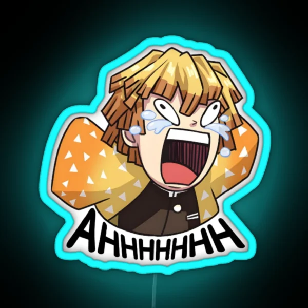 Zenitsu Agatsuma Demon Slayer Kimetsu No Yaiba RGB Neon Sign