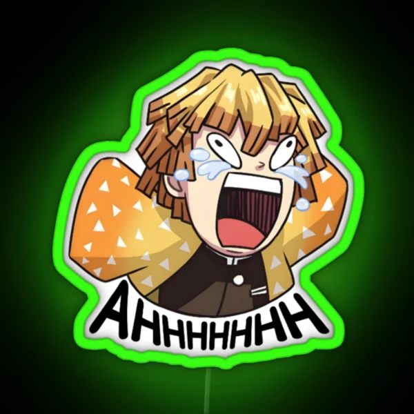 Zenitsu Agatsuma Demon Slayer Kimetsu No Yaiba RGB Neon Sign