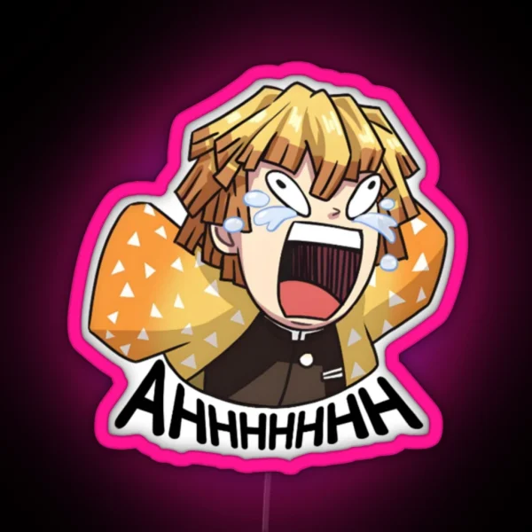 Zenitsu Agatsuma Demon Slayer Kimetsu No Yaiba RGB Neon Sign