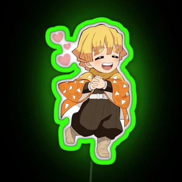 Zenitsu Agatsuma Demon Slayer RGB Neon Sign
