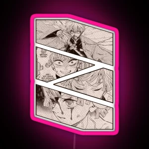 Zenitsu Agatsuma Manga Panel Design RGB Neon Sign
