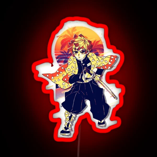 Zenitsu Agatsuma Retro Art RGB Neon Sign
