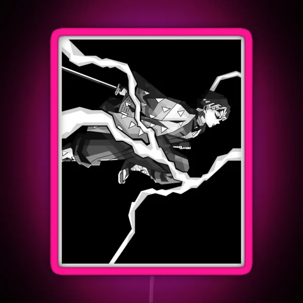 Zenitsu Agatsuma RGB Neon Sign