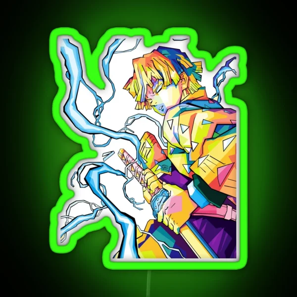 Zenitsu Agatsuma RGB Neon Sign